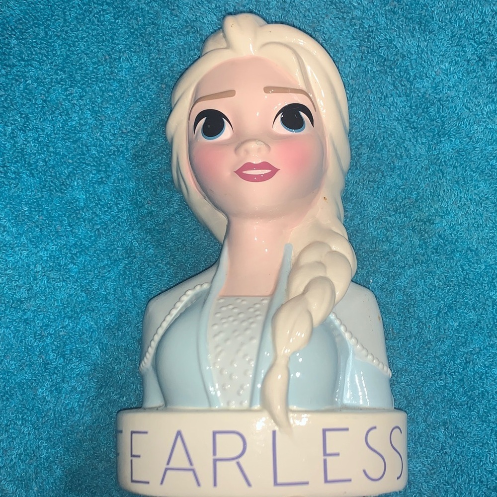 Disney Elsa Blue and White Piggy Bank